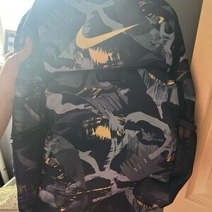 Nike Men's Abstract Backpack - Black and Yellow